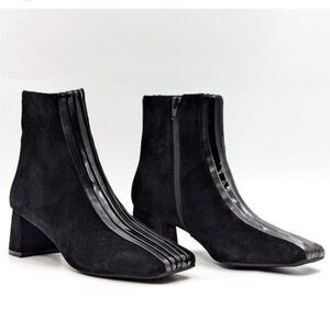 Jeffrey Campbell Katlyn black suede ankle boots 5.5